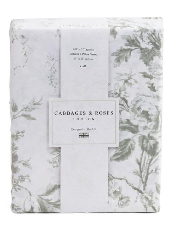 Cabbages & Roses Other - CABBAGES & ROSES 200tc Cabbages & Roses Sage Duvet Set